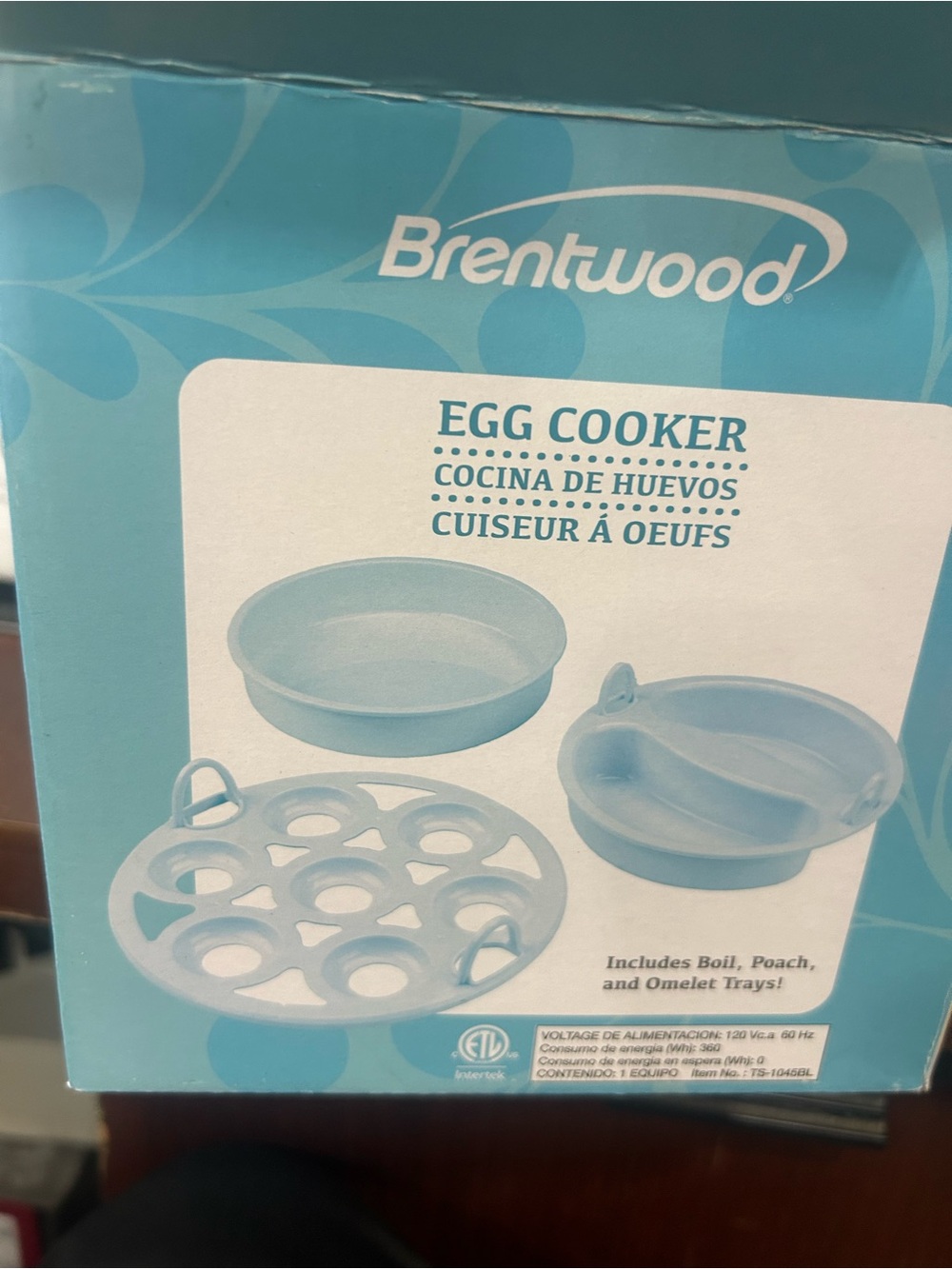 Brentwood Light Blue Egg Cooker – 7 Egg Capacity - Picture 2 of 3